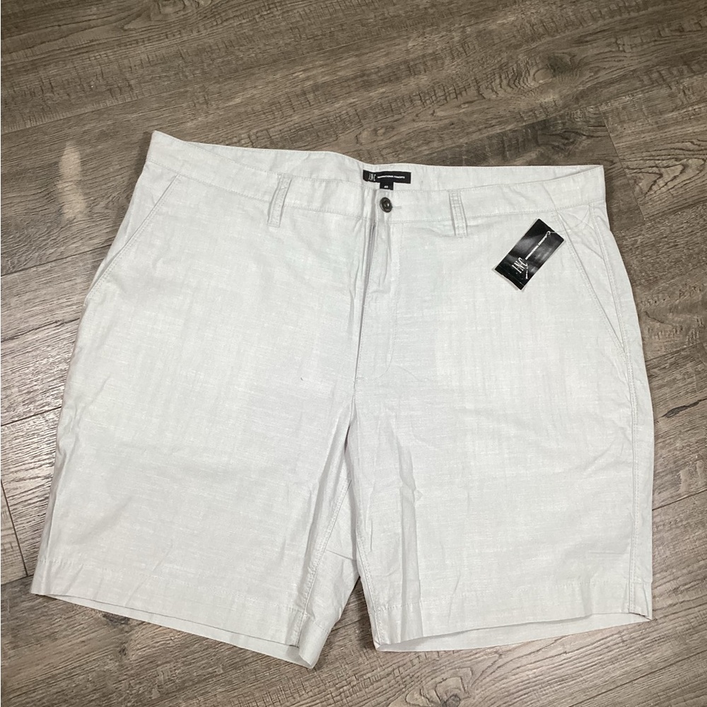 I.N.C. Mens Core Classic Shorts Size 40 Stucco Grey Straight Casual /business